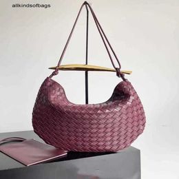 Sardines Bags BottegVenetas Handbags Vd Lambskin Woven Mini Knot Bag Portable One Shoulder Gold Handle Hardware Nbsk rj