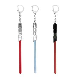 Keychains Arrival Movie Lightsaber Keychain Fashion Key Holder Ring For Fan's Gift239r