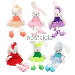 Animals 42cm Cute Wear Cloth With Dress Plush Toy Stuffed Soft Animal Dolls Ballet Rabbit For Baby Kids Birthday Gift 240307