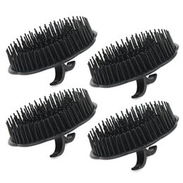 Hair Brushes L Mens Shampoo Brush Scalp Masr Mas Floriated Shower Comb For Deep Cleaning Hand Plastic Growth Beard Pe Ha Drop Deliver Dh56Y