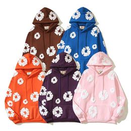 Men's Hoodies Sweatshirts Foam Printed Hip Hop Hoode Men Women Spring Pullover Fleece Hoodied Man 5 Colours