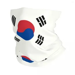 Bandanas South Korea Flag Bandana Neck Warmer Men Women Winter Hiking Ski Scarf Gaiter Face Cover