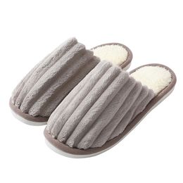 GAI LAYUE Cotton slippers women winter stay at home with thick soles anti slip and warm plush slippers 37111
