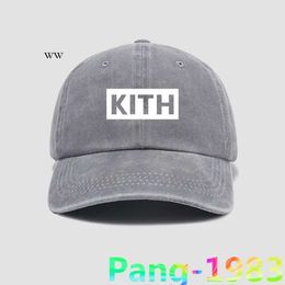 Kith Ball Caps Classic White Box Logo KITH Hat Baseball 2022 Men Women High Quality Sunshade Adjustable Canvas Sports Hats 2882