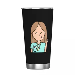 Tumblers Doctor Nurse Enfermera En Apuros Insulated Tumbler With Straws Lid Gift For Stainless Steel Thermal Mug Car Bottle Cup