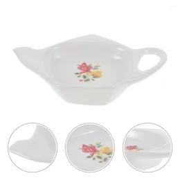 Tea Trays 3Pcs Ceramic Bag Holders Exquisite Tray Small Loose Dish