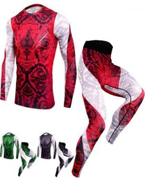 Running Sets 2021 Sport Suit Men Long Sleeve T Shirts Pants Compression Set Bodybuilding Rashguard Gym Fitness Tracksuits12264981