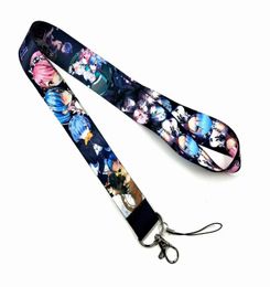 Newest Japanese Anime Neck Straps lanyard Car Keychain ID Card Pass Gym Mobile Phone Key Ring Badge Handbags Holder Jewelry7165544