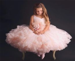 Pink Princess Ball Gowns Wedding Tutu Dresses for Girls Party Flower Girl Dresses Sleeveless Prom 213 Years T2001074177555