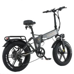 JINGHMA R7PRO Folding Electric Bicycle 20Inch Lightweight 800W 48V Fat Tyre Electric Bike 2 Person Off Road Mountain eBike Adult