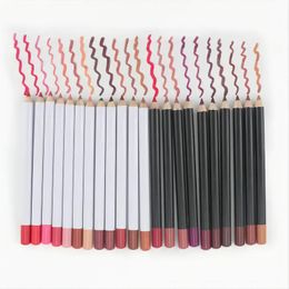 Private Label Lip Liner Wholesale Cosmetics Makeup Waterproof Brown Creamy Pencil Custom Lip Liner Red Brown Pen 30pcs/lot 240301