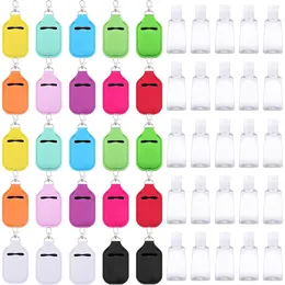 Keychains 50pcs Empty Travel Size Bottle Hand Sanitizer Holders Set 25 Flip Cap Reusable Bottles
