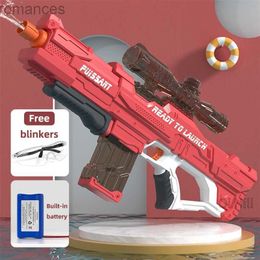 Toys Gun Gun Toys Automatic Electric Water Gun Chargeable Outdoor Beach Pool High Pressure Childrens Kids Toys Boy Girl Gifts 240307