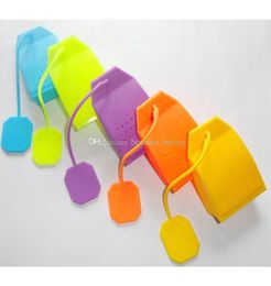 Silicon Tea Bag Shape Infuser Tea Leaf Silicone Strainer Loose Herbal Spice Philtre Diffuser Coffee Tea Tools Party gift5554548