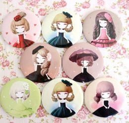 Girls039 Mini Pocket Cosmetic Compact Mirrors Small Cute Cartoon Hand Mirror Makeup Tools Wedding Gift Favors1037525