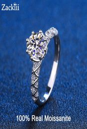 65mm Crown Engagement Ring 1CT Diamond Floral Euro Shank 8 Prong Sterling Silver Wedding Rings For Women Jewelry 2208133924197