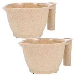 Hair Color Mixing Bowls 2 Pcs Measuring Cups Hair Dye Bowl Salon Dying Bowls Bleach Tint for Color MixingL2403