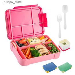 Bento Boxes Children Student Sealed In Compartments Fruit Salad Boxes Work Microwave Heating Bento Boxes Kitchen Tools Lunch Boxes L240307