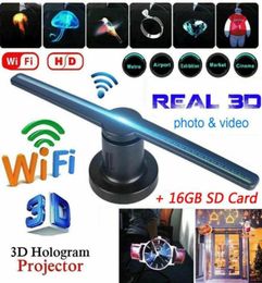 Strings 3D Hologram Projector Light AC 100240V Plugin Advertising Display LED Fan Holographic Lmaging Lamp Remote1377866