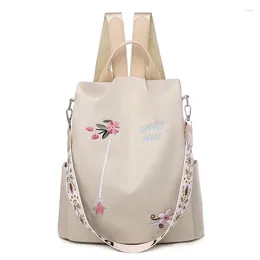 School Bags Women Backpack Waterproof Oxford Fashion Bag Embroidery Female Large Capacity Outdoor Travel Shoulder Handbag