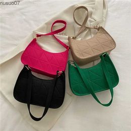 Messenger Bags 2023 Retro Underarm Bag Women Fashion Solid Color Shopping Shoulder Bag Travel Casual Small Handbags TotesL2403