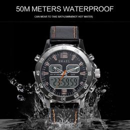Sport Watches Waterproof Genuine Dual Display Quartz WristwatchesCool Man Clock Fashion Smart Digital Watch LED Men 1281225t