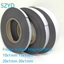 5 10Meters/LOT Fridge Rubber Magnets Strip Width 10/15/20/30mm Thickness 1mm With Self Adhesive Flexible Magnetic Tape 240228