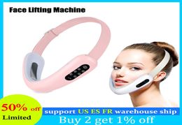 V Shape Face Lifting Double Chin Reduce Massager LED Pon Therapy Microcurrent Facial Lift Slimming Machine Skin Care Device2895296