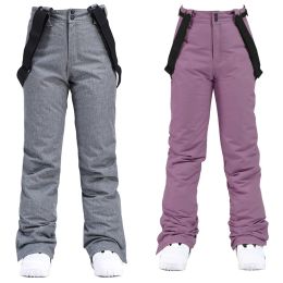 Suits Candy Colour Ski Pants Men Women Winter Outdoor Windproof Waterproof Warm Thick Snowboard Sonw Sports Trousers Unisex