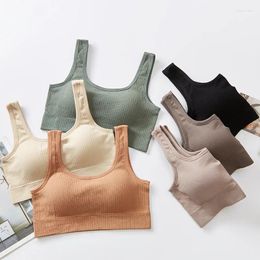 Camisoles & Tanks Outer Wear Sports Back Shaping Wrapped Camisole Bandeau Breathable One With Chest Pad Seamless Underwear For Women