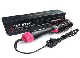 One step volume adjusting hair dryer and salon air paddle modeling brush anion generator hair straightener hair curler Curling4578242