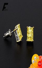 Stud Charm Earrings 925 Silver Jewelry With 5 7mm Citrine Gemstone Accessories For Women Wedding Party GiftsStud7372388
