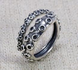s925 Sterling Octopus Ring Men and Women Thai Silver Whole Jewelry for Lovers9842107