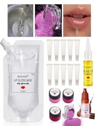 DIY Lip Gloss Kit Lip Gloss Base Moisturising Gel Versagel Base Gel Handmade Cosmtic Tools Pigment Powder Glitter222w8287708