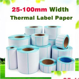 Printers 20-40Mm Width Thermal Label Sticker Waterproof Paper Supermarket Electronic Scale Price Tags Serial Number Bar Code Drop Deli Dhlsx