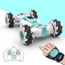 Samll RC Stunt Car Remote Control Watch Gesture Sensor Electric Toy RC Drift Car 2.4GHz 4WD Rotation Gift for Kids Boys Birthday 240223