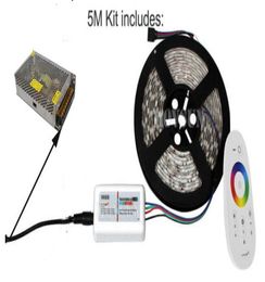 20m 15m 10m 5m 24V RGB LED Flexible Strip Light 5050 Waterproof Reel Rope RF Touch Remote Controller Power Supply Adaptor Mini3970649