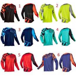 2023 Mens T-shirts Fox Fast Descent Mountain Bike Cycling Suit Long Sleeved Top Summer Off-road Motorcycle Vc62