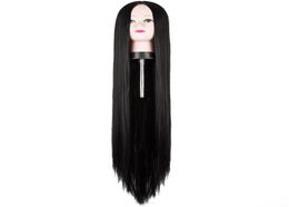 Black Wig 100CM40 Inches Synthetic Heat Resistant Fibre Long Halloween Carnival Costume Cosplay Straight Women Hair5890378