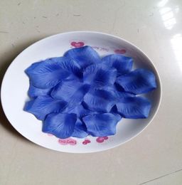 1000pc Royal Blue Wedding Table Decoration Silk Rose Petals Flowers Confetti 455cm Supplies Whole3488605