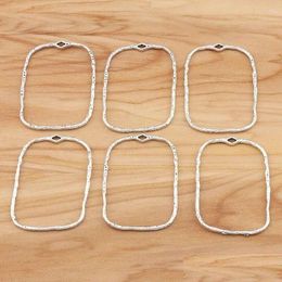 Charms 20 Pieces Tibetan Sier Open Irregar Square Pendants For Diy Earrings Jewellery Making Findings 47X31Mm Drop Delivery Dhpkx