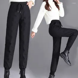 Women's Pants Thickened Down For Women Cotton Loose Bottoming Warm Windproof Elegant Outside The Fashion