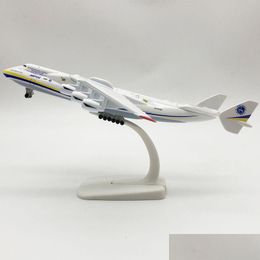 Aircraft Modle 20Cm Alloy Metal Soviet Airlines Antonov 225 An-225 Mriya World Biggest Cargo Russian Klm Us B747 Model Die-Casting Dr Dhkr7