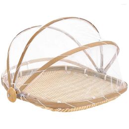 Dinnerware Sets Fruit Platter Tray Guard Manual Woven Mesh Basket Bread Cover Storage Picnic Baskets For Serving Covers Against