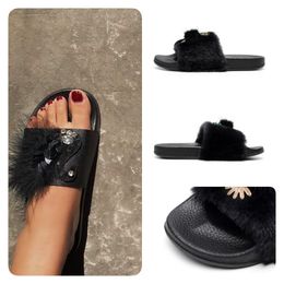 designer Slippers Beach Classic Flat Sandals Summer Leather Flip Flops Top Quality Men Women Slides GAI Size 36-41