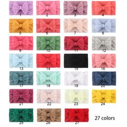 New Baby Hairband Girls Turban Kids Headbands Bow Knot Headbands Soft Fashion Headwraps Nylon Hair Accessories SEA5794767