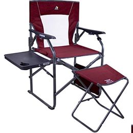 Camp Furniture Gci Outdoor 3 Position Reclining Director S Chair Side Table And Ottoman Drop Delivery Sports Outdoors Camping Hiking H Dhmvy