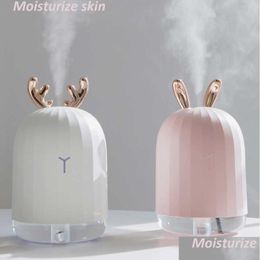 Aromatherapy High Quality 220Ml Trasonic Air Humidifier Aroma Essential Oil Diffuser For Home Car Usb Fogger Mist Maker With Led Night Dhmsz