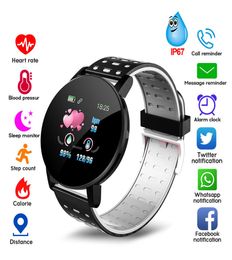 119plus Bluetooth Smart Watch GPS Waterproof SIM Camera Screen 3D Fitness Tracker Information Reminder Watch9437888