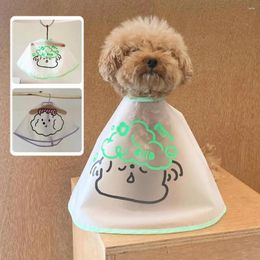 Dog Apparel Pet Cloak Adjustable Haircut For Cats Dogs Grooming Supplies With Cartoon Print Transparent Cape Environmentally